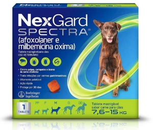 Antipulgas e Carrapatos Nex Gard Spectra para Cães de 7,5 a 15kg